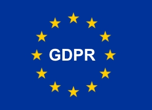 GDPR letters Set in European Flag